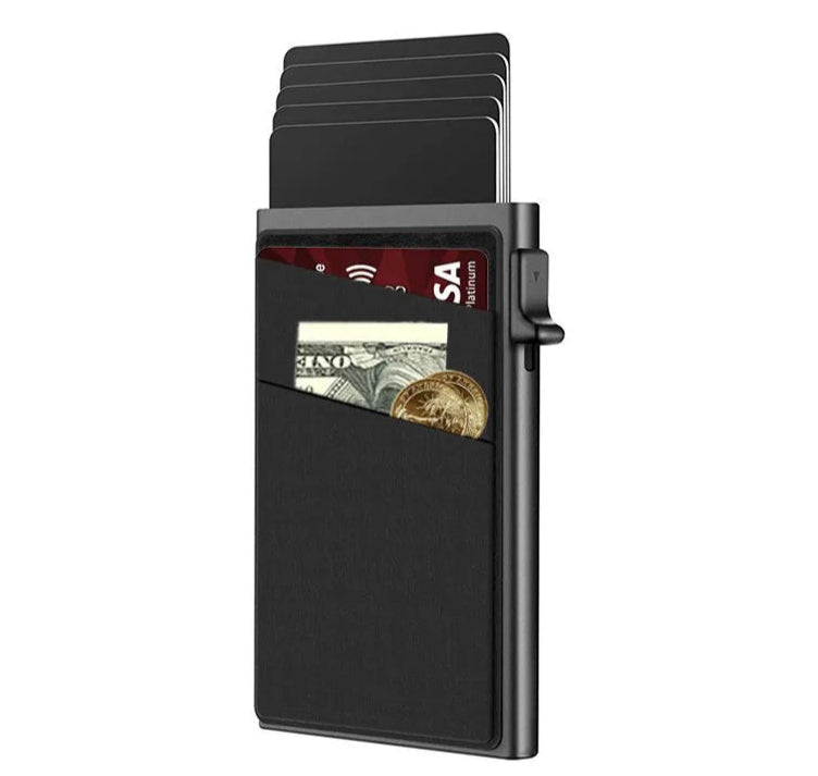 Porta-Cartões RFID em Alumínio - Design Slim e Elegante Porta-Cartões RFID em Alumínio - Design Slim e Elegante